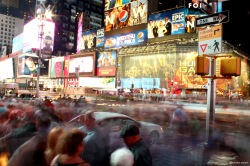 new york, NY, NYC, time square, human traffic, signs, ads, advertisements