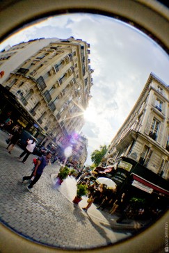 Paris, fisheye, fish-eye, street