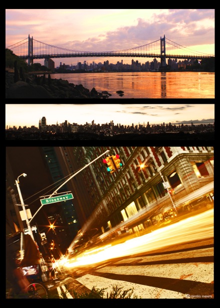 new york, NY, NYC, manhattan, broadway, traffic light, bridge, traffic, long exposure